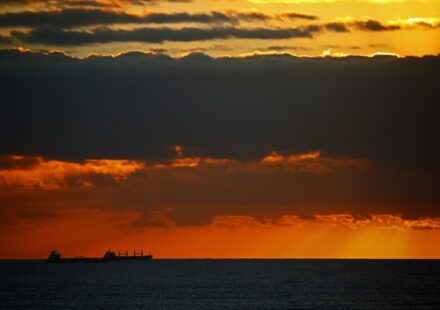 sunset over landscape