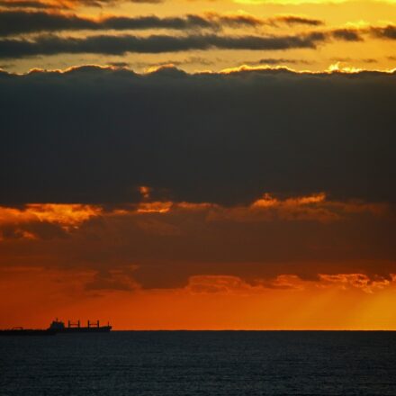 sunset over landscape